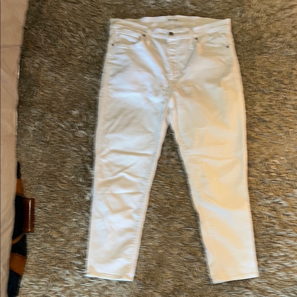 Madewell Cream Denim Pants